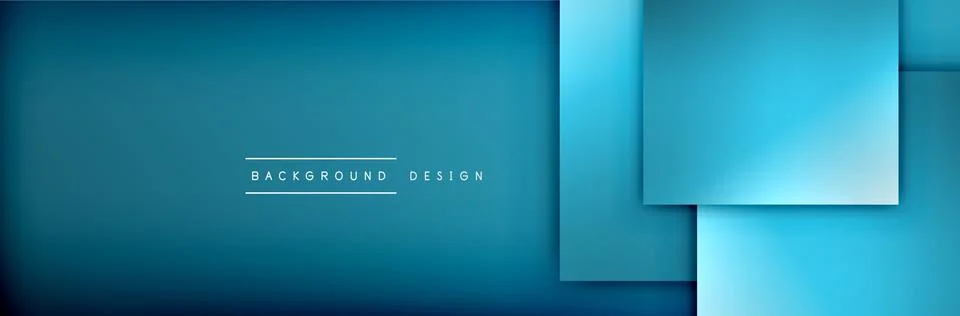 Square shapes composition geometric abstract background. 3D shadow effects and Stock Illustration