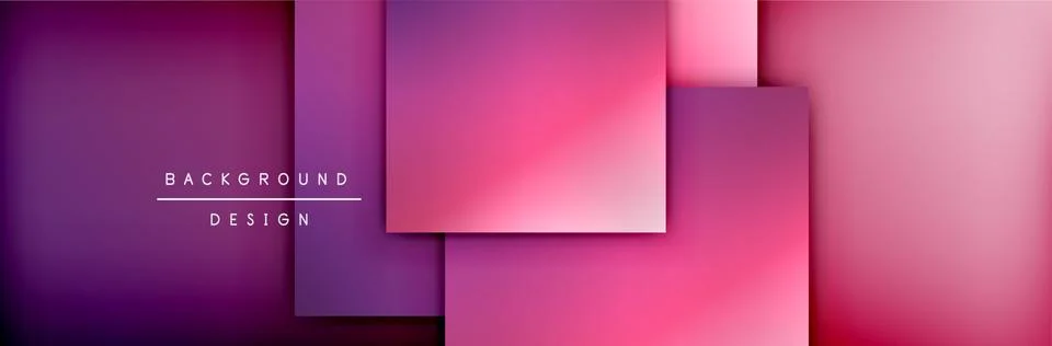 Square shapes composition geometric abstract background. 3D shadow effects and Stock Illustration