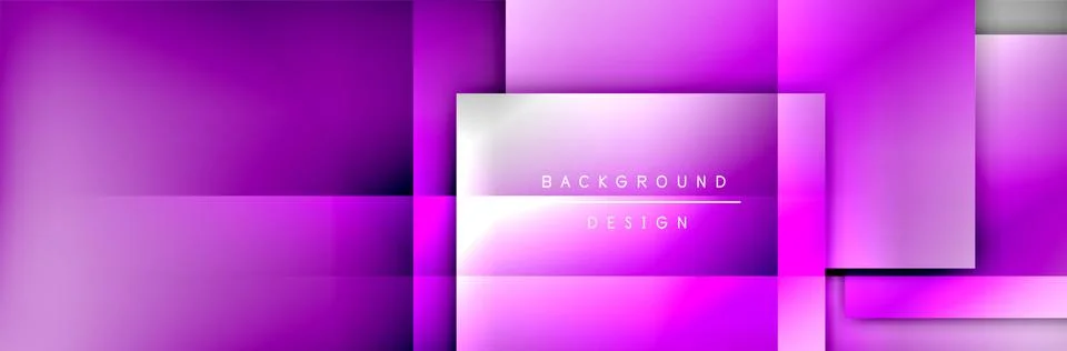 Square shapes composition geometric abstract background. 3D shadow effects and Stock Illustration