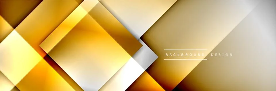 Square shapes composition geometric abstract background. 3D shadow effects and 스톡 일러스트