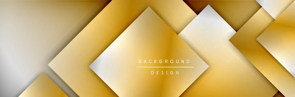 Square shapes composition geometric abstract background. 3D shadow effects and イラスト素材