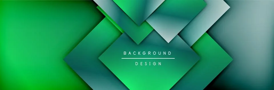 Square shapes composition geometric abstract background. 3D shadow effects and Stock Illustration