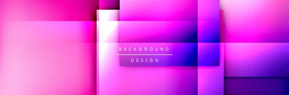 Square shapes composition geometric abstract background. 3D shadow effects and Illustrazione stock