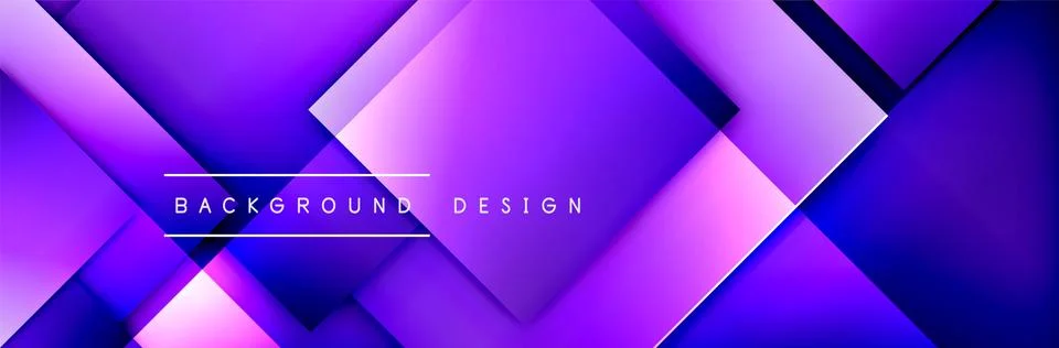 Square shapes composition geometric abstract background. 3D shadow effects and Stockillustratie