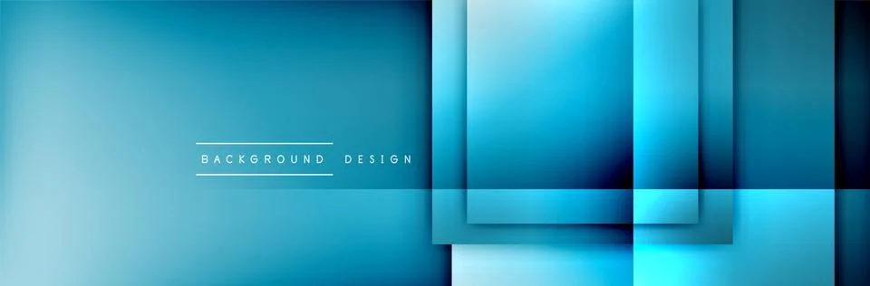 Square shapes composition geometric abstract background. 3D shadow effects and Stockillustratie