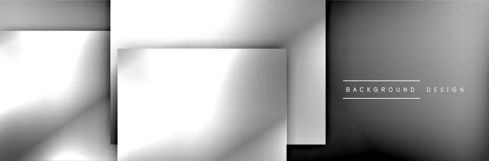 Square shapes composition geometric abstract background. 3D shadow effects and Stock Illustration