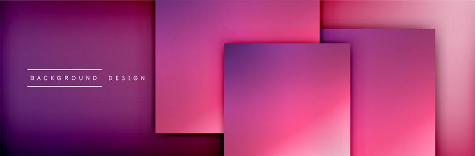 Square shapes composition geometric abstract background. 3D shadow effects and Stock Illustration