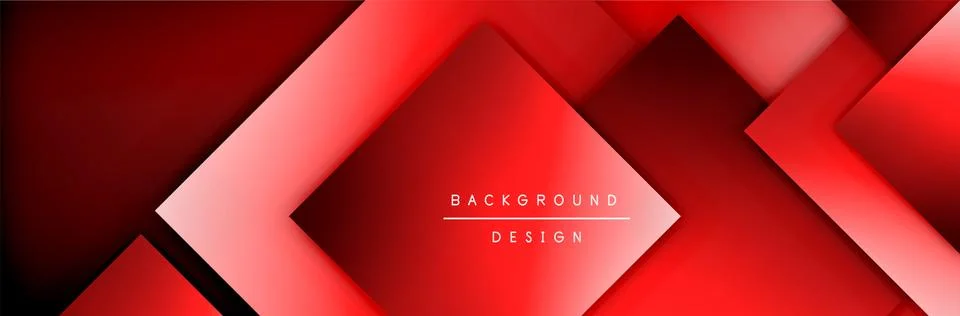 Square shapes composition geometric abstract background. 3D shadow effects and Illustrazione stock