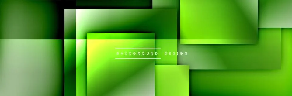 Square shapes composition geometric abstract background. 3D shadow effects and Stock Illustration