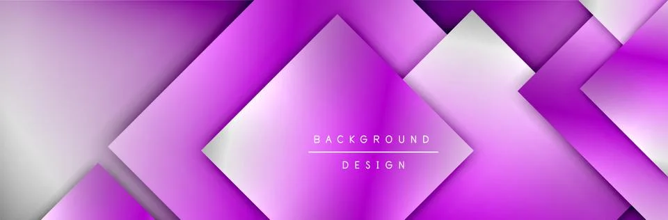 Square shapes composition geometric abstract background. 3D shadow effects and Stock Illustration