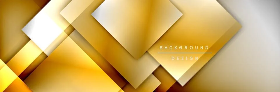 Square shapes composition geometric abstract background. 3D shadow effects and 스톡 일러스트