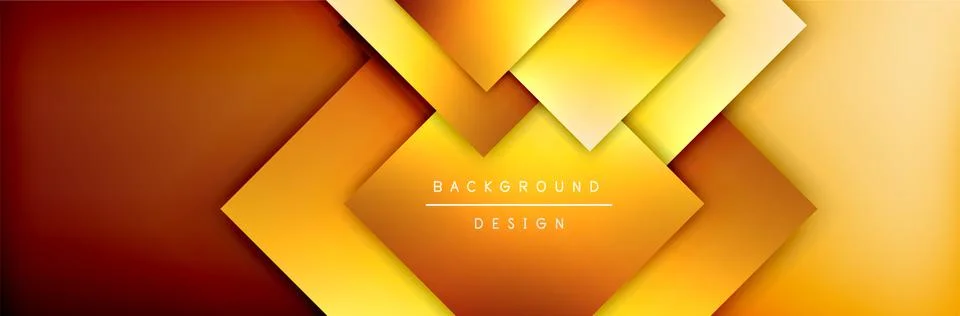 Square shapes composition geometric abstract background. 3D shadow effects and Stockillustratie