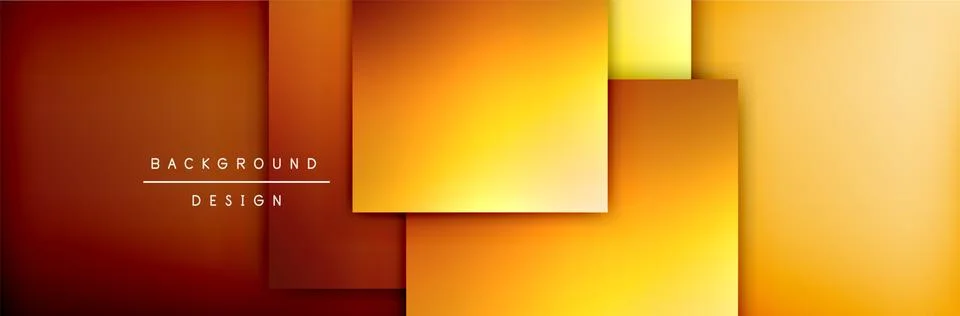 Square shapes composition geometric abstract background. 3D shadow effects and 스톡 일러스트