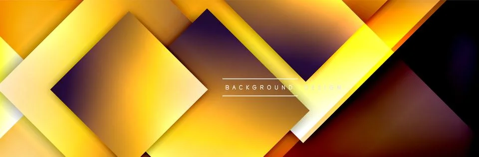 Square shapes composition geometric abstract background. 3D shadow effects and 스톡 일러스트