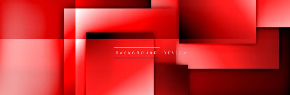 Square shapes composition geometric abstract background. 3D shadow effects and Stock Illustration