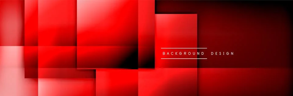 Square shapes composition geometric abstract background. 3D shadow effects and Illustrazione stock