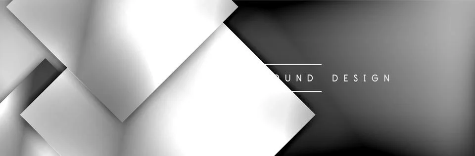 Square shapes composition geometric abstract background. 3D shadow effects and イラスト素材