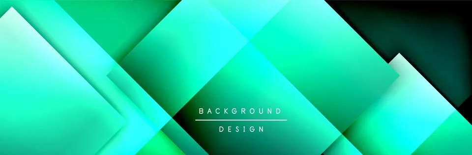Square shapes composition geometric abstract background. 3D shadow effects and Stock Illustration