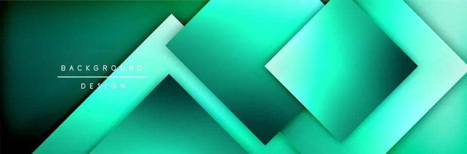 Square shapes composition geometric abstract background. 3D shadow effects and Stock Illustration