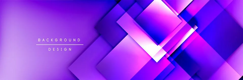 Square shapes composition geometric abstract background. 3D shadow effects and Stockillustratie