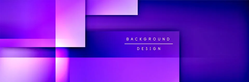Square shapes composition geometric abstract background. 3D shadow effects and Illustrazione stock