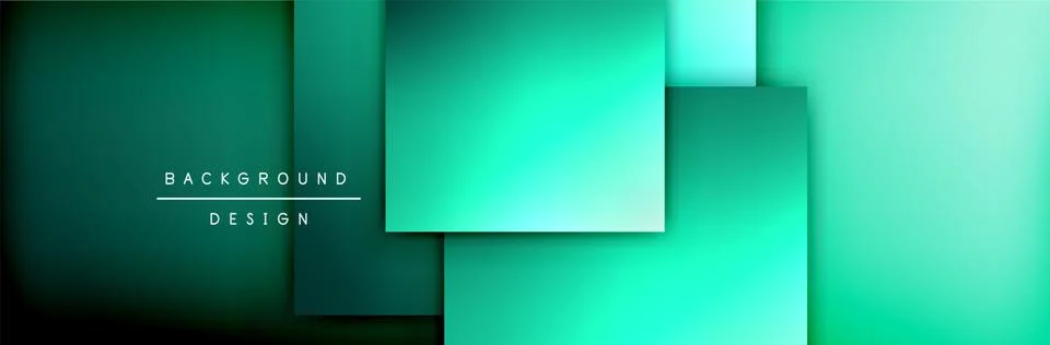 Square shapes composition geometric abstract background. 3D shadow effects and Illustrazione stock