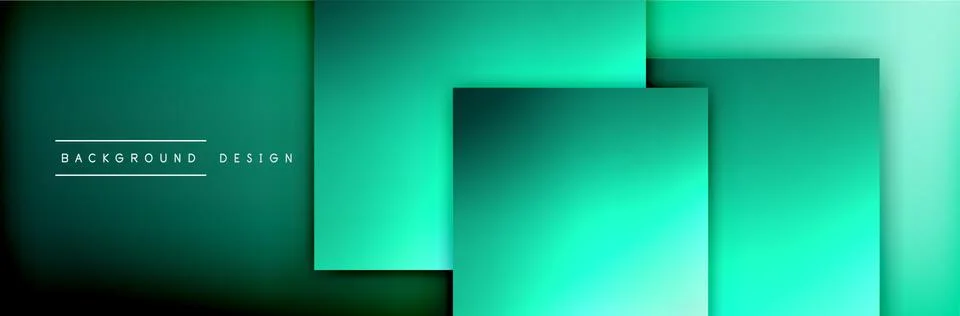 Square shapes composition geometric abstract background. 3D shadow effects and Stock Illustration