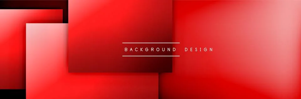 Square shapes composition geometric abstract background. 3D shadow effects and Stock Illustration