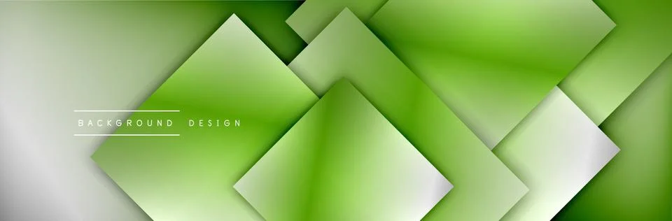 Square shapes composition geometric abstract background. 3D shadow effects and Stock Illustration