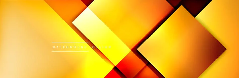 Square shapes composition geometric abstract background. 3D shadow effects and 스톡 일러스트