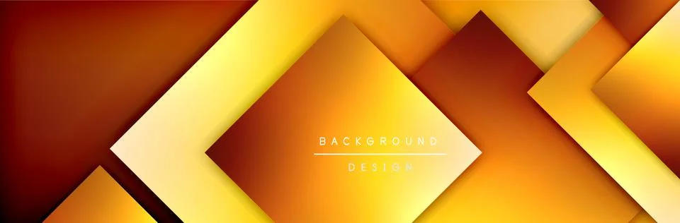 Square shapes composition geometric abstract background. 3D shadow effects and Stock Illustration