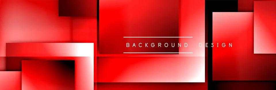 Square shapes composition geometric abstract background. 3D shadow effects and 스톡 일러스트