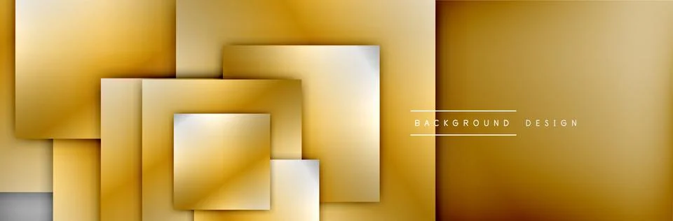 Square shapes composition geometric abstract background. 3D shadow effects and 스톡 일러스트