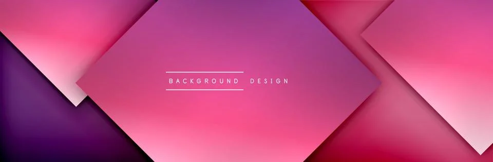 Square shapes composition geometric abstract background. 3D shadow effects and Illustrazione stock