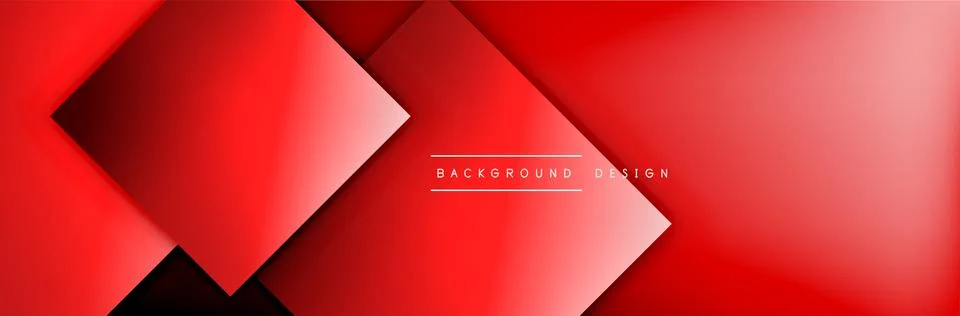 Square shapes composition geometric abstract background. 3D shadow effects and Stock Illustration