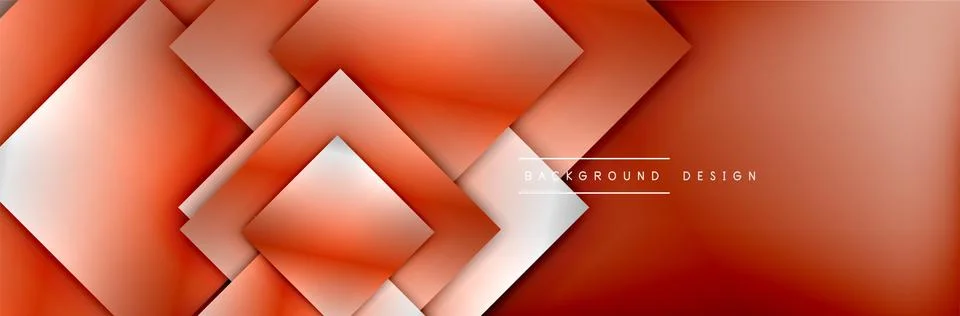 Square shapes composition geometric abstract background. 3D shadow effects and イラスト素材