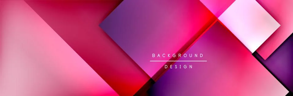 Square shapes composition geometric abstract background. 3D shadow effects and イラスト素材