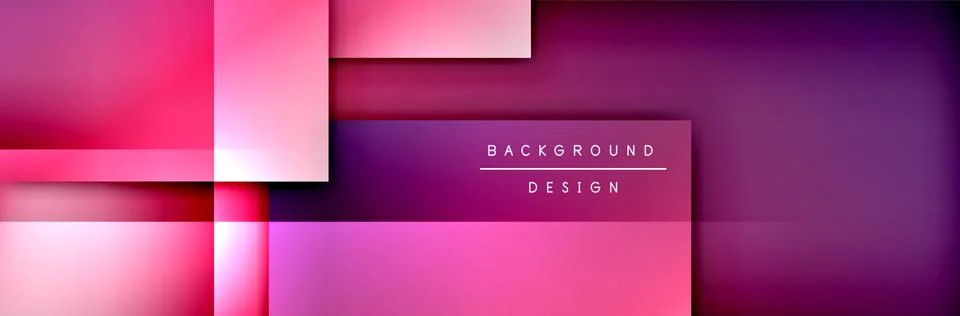 Square shapes composition geometric abstract background. 3D shadow effects and Illustrazione stock