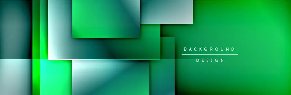 Square shapes composition geometric abstract background. 3D shadow effects and Illustrazione stock