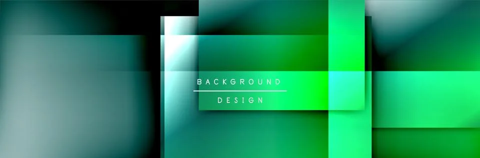 Square shapes composition geometric abstract background. 3D shadow effects and Illustrazione stock