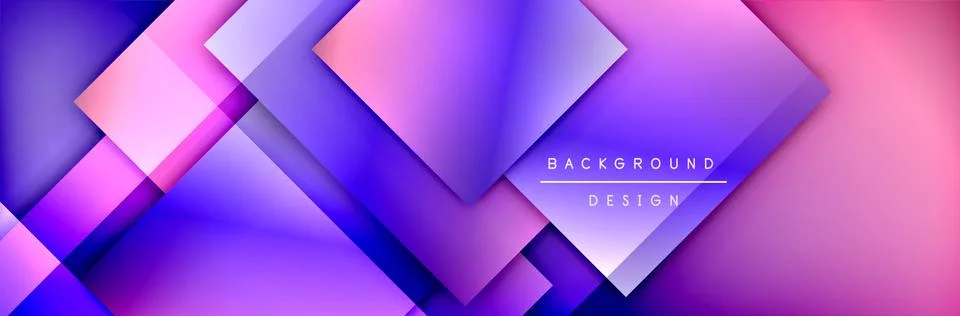 Square shapes composition geometric abstract background. 3D shadow effects and 스톡 일러스트