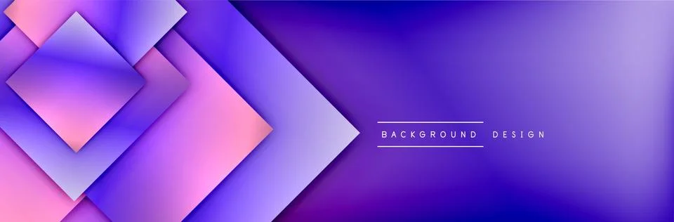 Square shapes composition geometric abstract background. 3D shadow effects and Stock Illustration