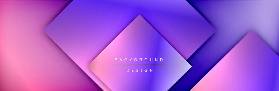 Square shapes composition geometric abstract background. 3D shadow effects and Stock Illustration
