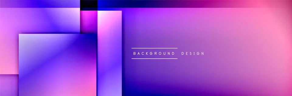 Square shapes composition geometric abstract background. 3D shadow effects and Stock Illustration