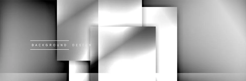 Square shapes composition geometric abstract background. 3D shadow effects and イラスト素材