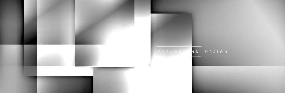 Square shapes composition geometric abstract background. 3D shadow effects and Stock Illustration