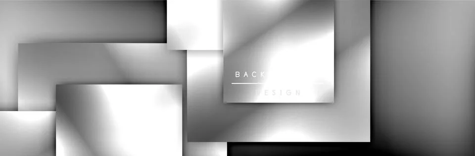 Square shapes composition geometric abstract background. 3D shadow effects and イラスト素材