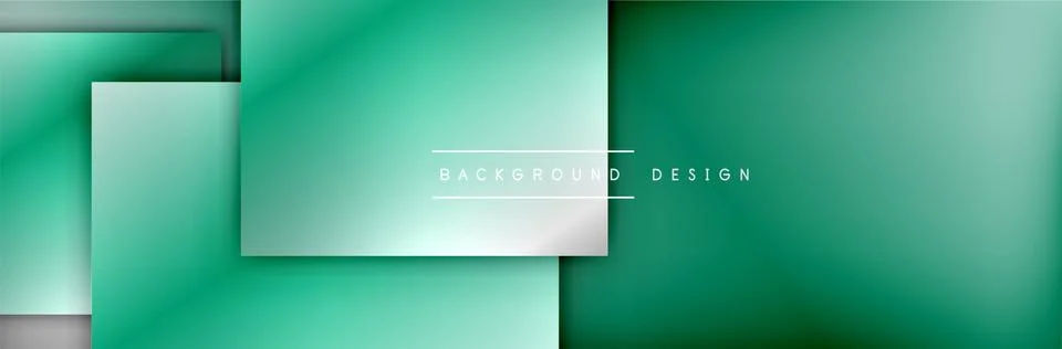 Square shapes composition geometric abstract background. 3D shadow effects and Illustrazione stock