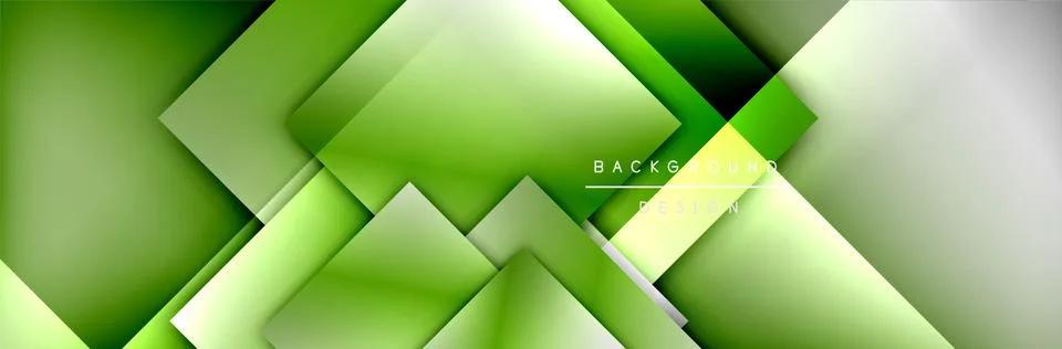 Square shapes composition geometric abstract background. 3D shadow effects and Stock Illustration