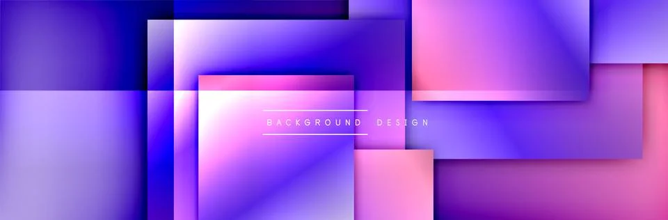 Square shapes composition geometric abstract background. 3D shadow effects and イラスト素材